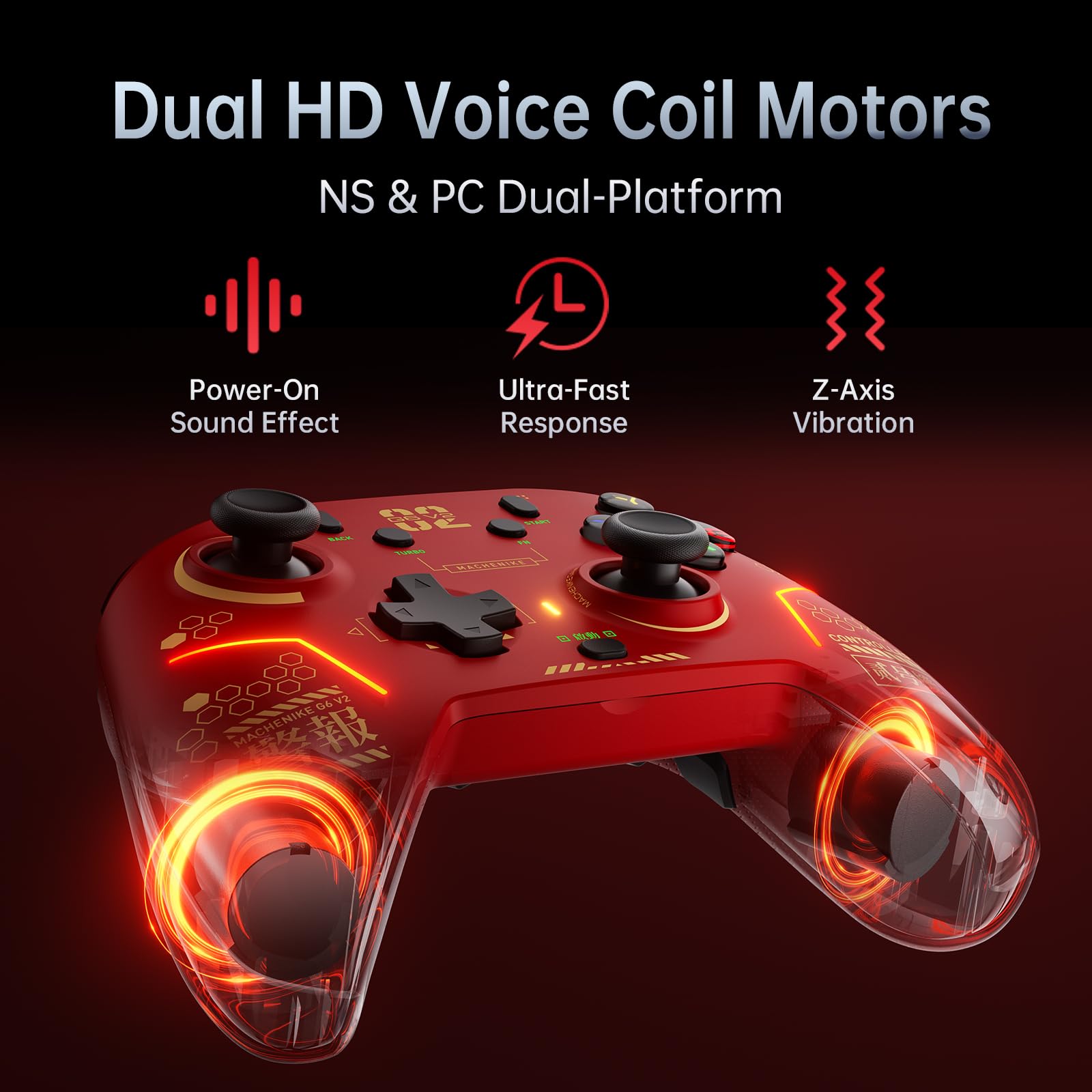 Amazon.com: Machenike G6V2PE Wireless Controller for PC/Switch/iOS